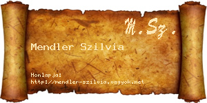 Mendler Szilvia névjegykártya
